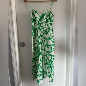 🌻 A New Day Green and White Printed Maxi Dress 🌻